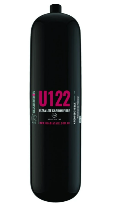 GladiatAir - U122 - Ultralight 122ci 4500psi Tank (includes regulator)  - Gel Blaster Parts & Accessories For Sale