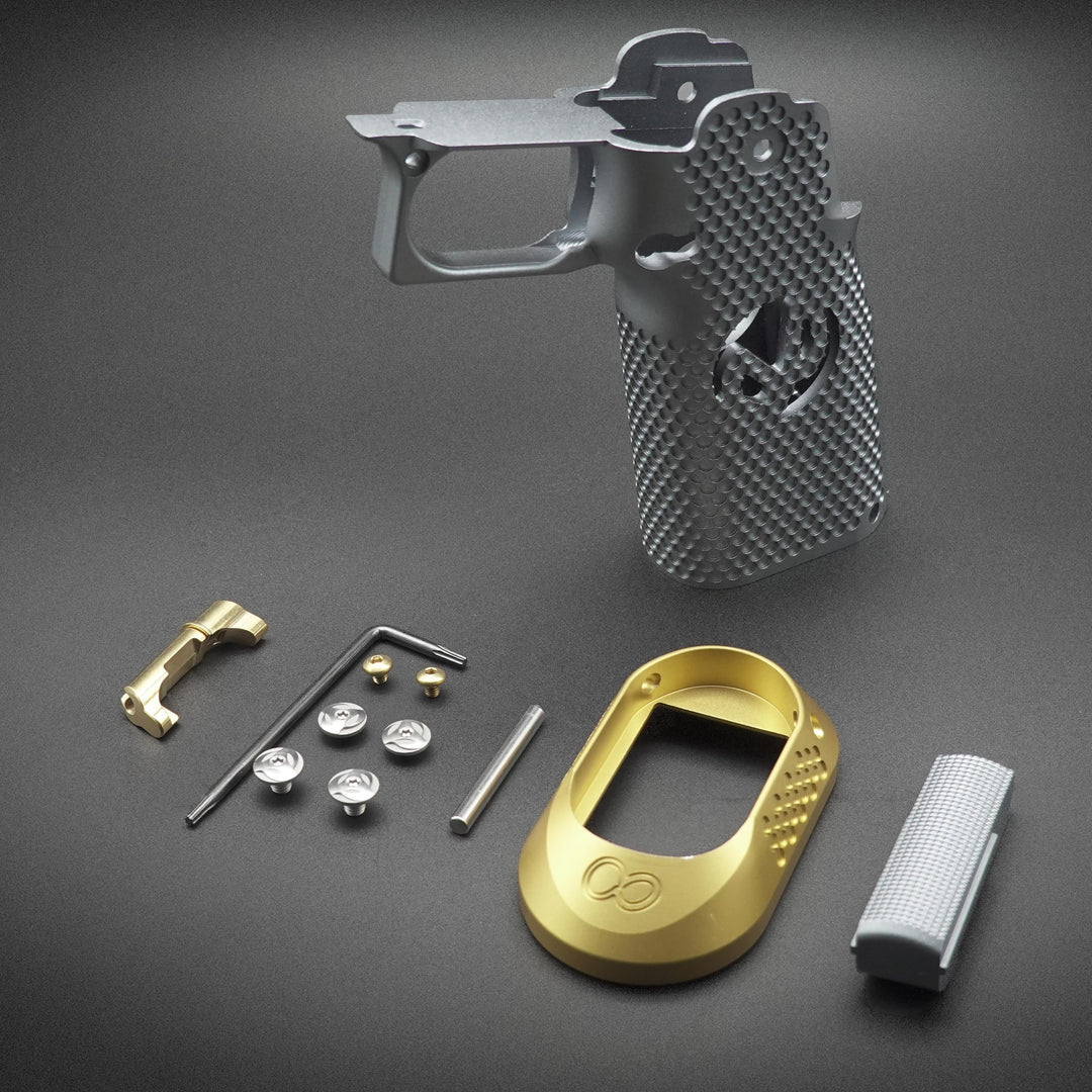 Hi-Capa CNC Aluminum Grip Set to suit TM Spec Pistols - Gel Blaster Guns, Pistols, Handguns, Rifles For Sale